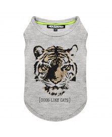 T-Shirt Tiger gris pour chiens - Milk&Pepper