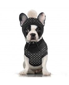 Bonnet Kawaii Noir pour chien - Milk&Pepper